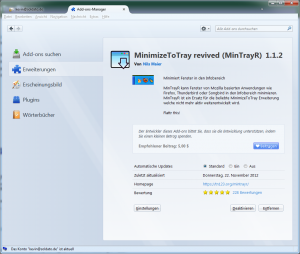 MinimizeToTray - Lösung dafür das Thunderbird 2x startet
