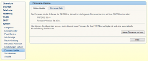 fritzbox firmware update