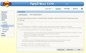 WPS in der FritzBox deaktivieren.