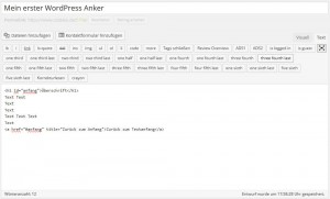 Anker setzen in WordPress So geht es