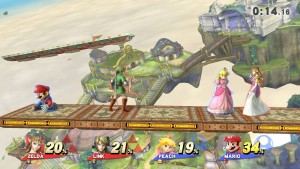 ein typischer kampf in super smash bros