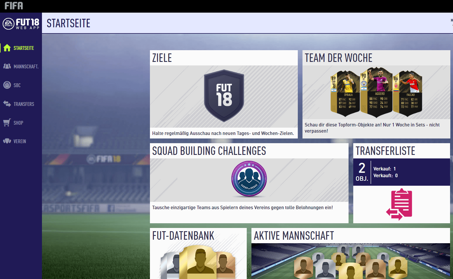 FIFA 18 Ultimate Team Web App ist da - - Blog von Kevin