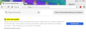 So aktiviert ihr die Strict Site Isolation im Google Chrome